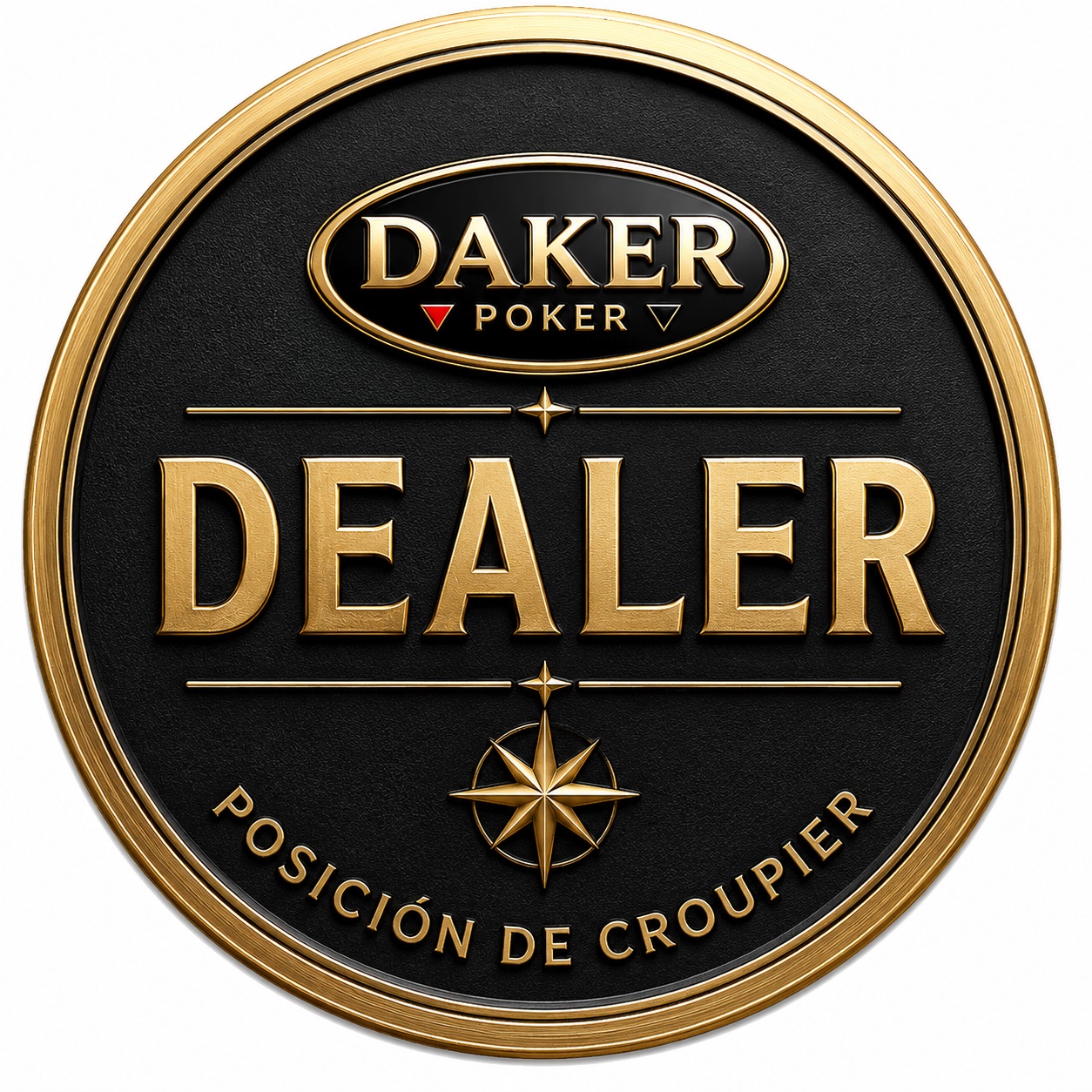 Emblema Dealer, posición de croupier